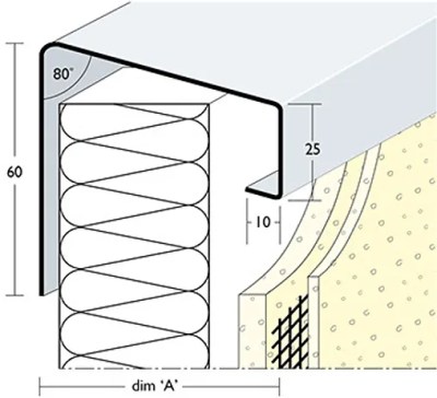 Verge trim Aluminium 125mm
